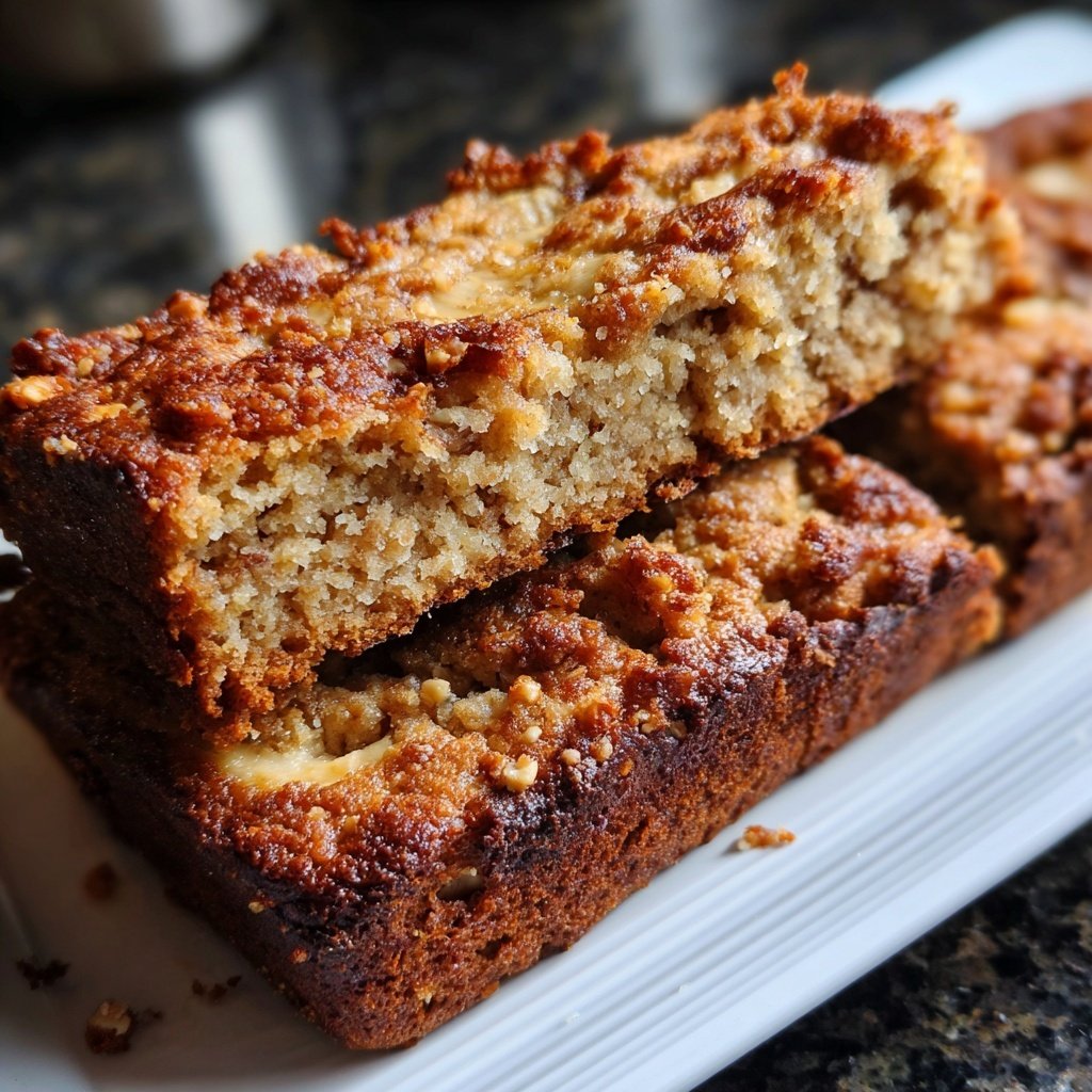 Peanut Butter Banana Bread Bars