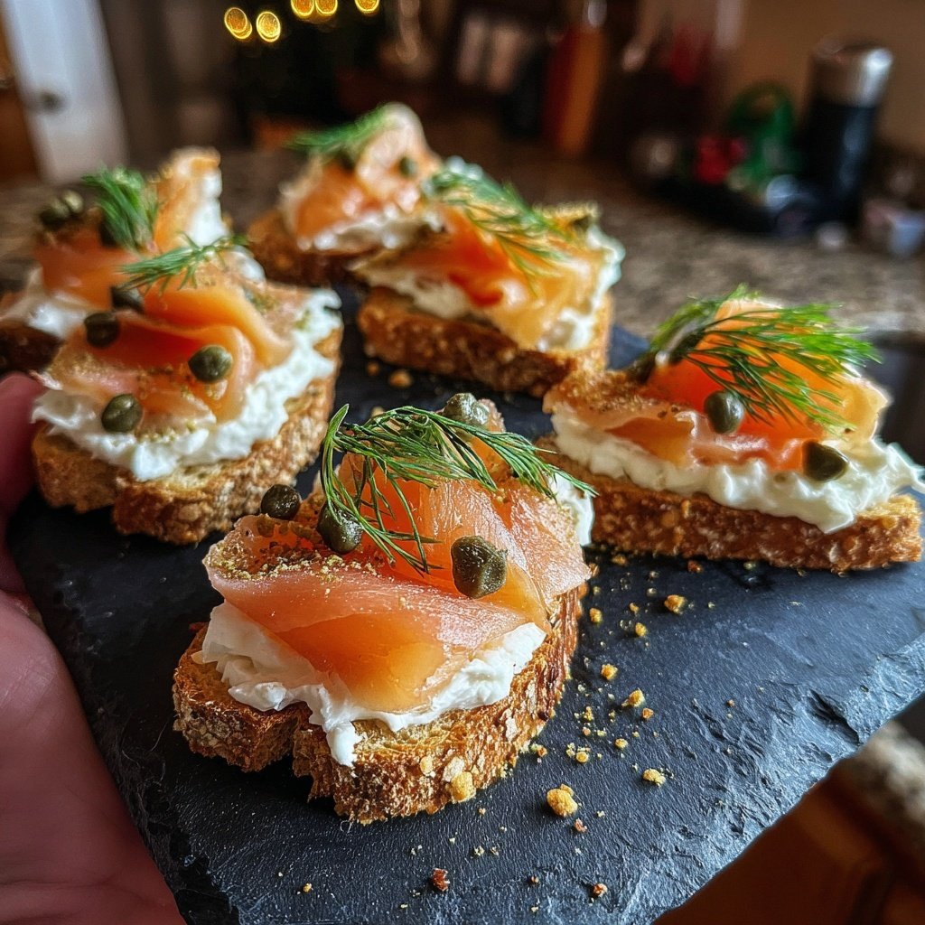 Smoked Salmon Canapés with Dill