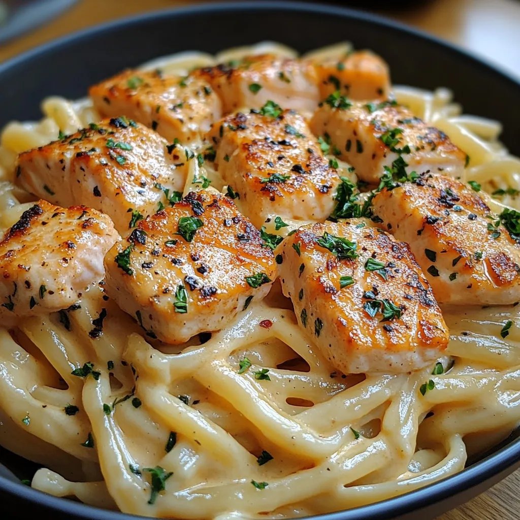 <p>Creamy Garlic Salmon Pasta: An Incredible Ultimate Recipe</p>