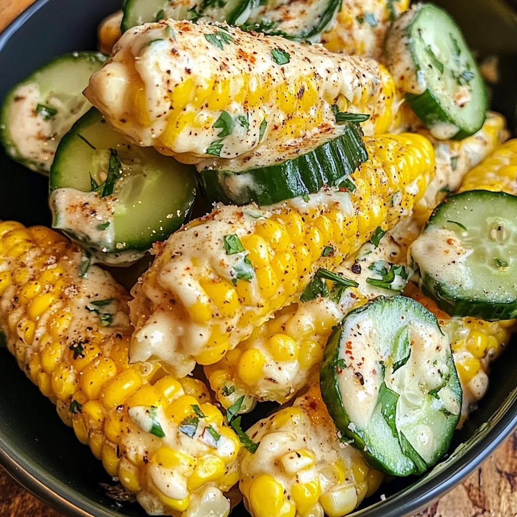 Street Corn Creamy Cucumber Salad: An Incredible 7-Ingredient Recipe