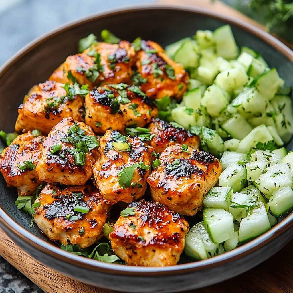 Spicy Chicken w/ Creamy Cucumber Salad: An Amazing Ultimate Recipe