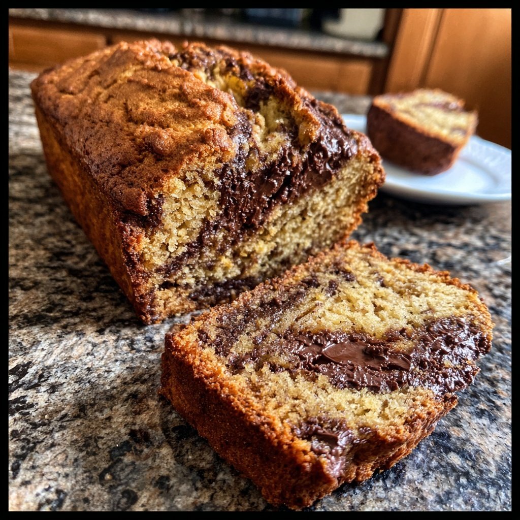 Banana Bread with Choco Swirl