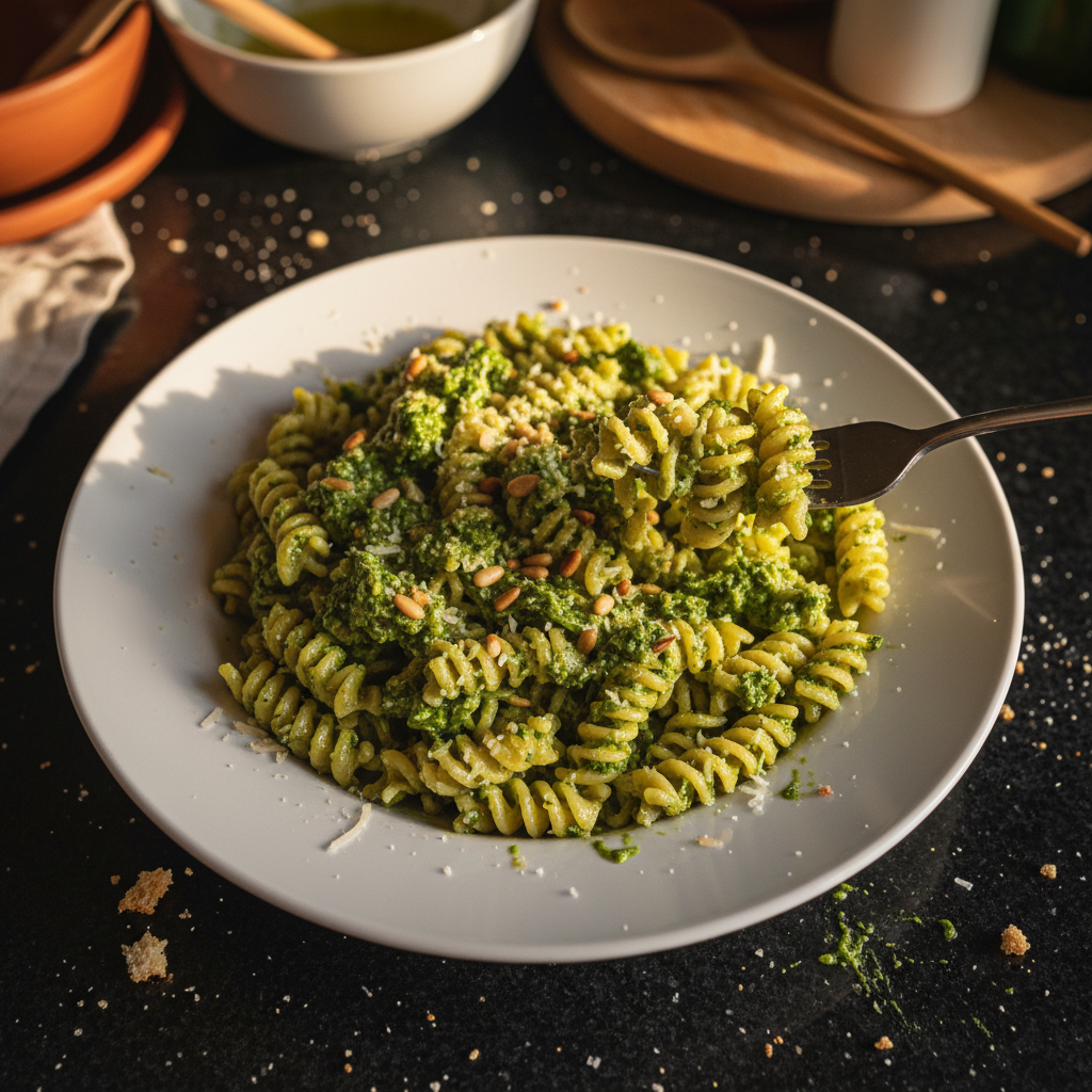 Lively Pesto Pasta with Spinach