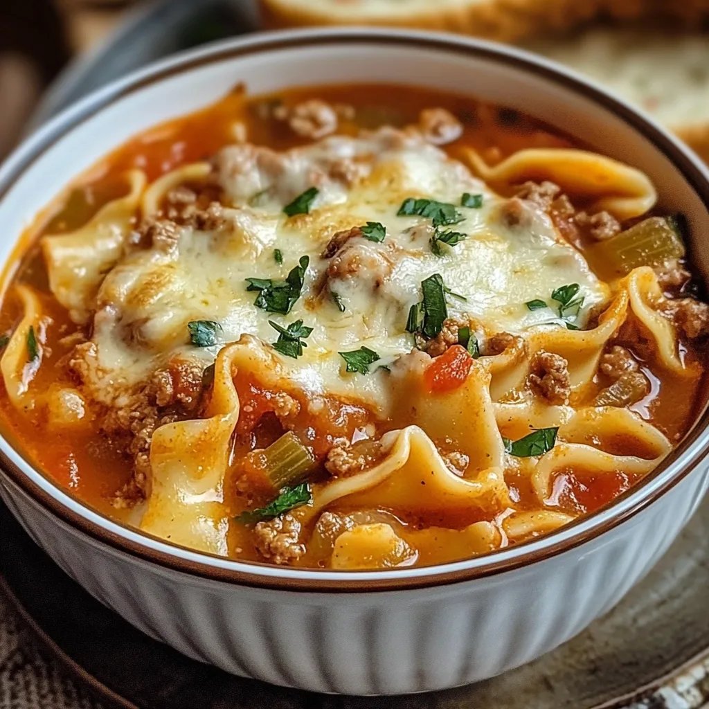 One Pot Lasagna Soup