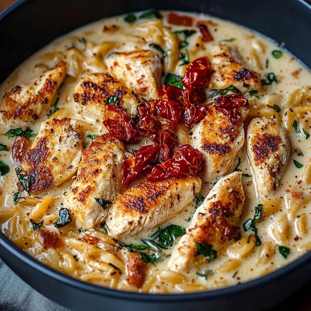 Creamy Sun-Dried Tomato Chicken Orzo: An Amazing Ultimate Recipe