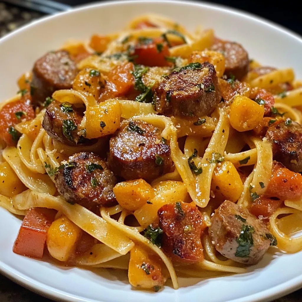 Autumn Sausage Pasta Squash