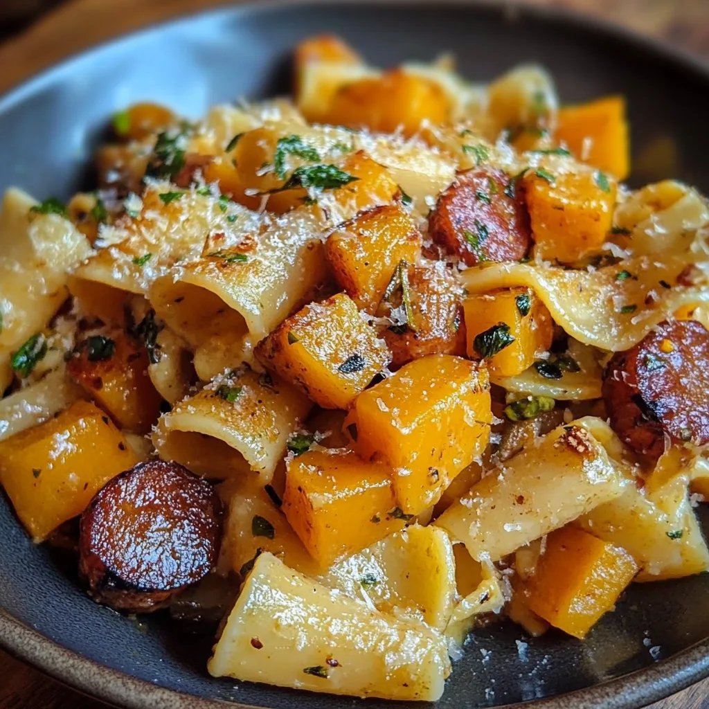 Autumn Sausage Pasta Squash