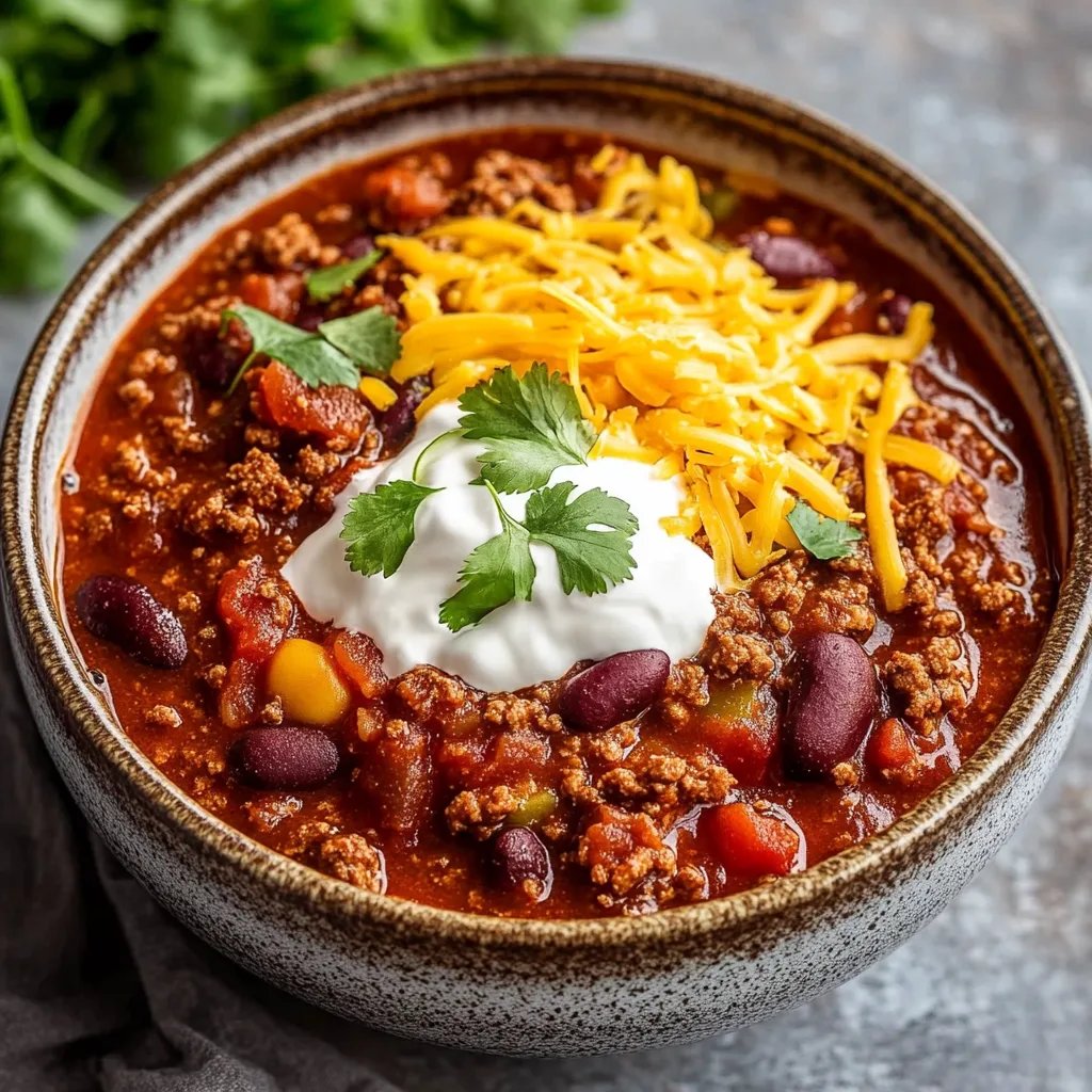BEST Easy Stovetop Ground Beef Chili Recipe