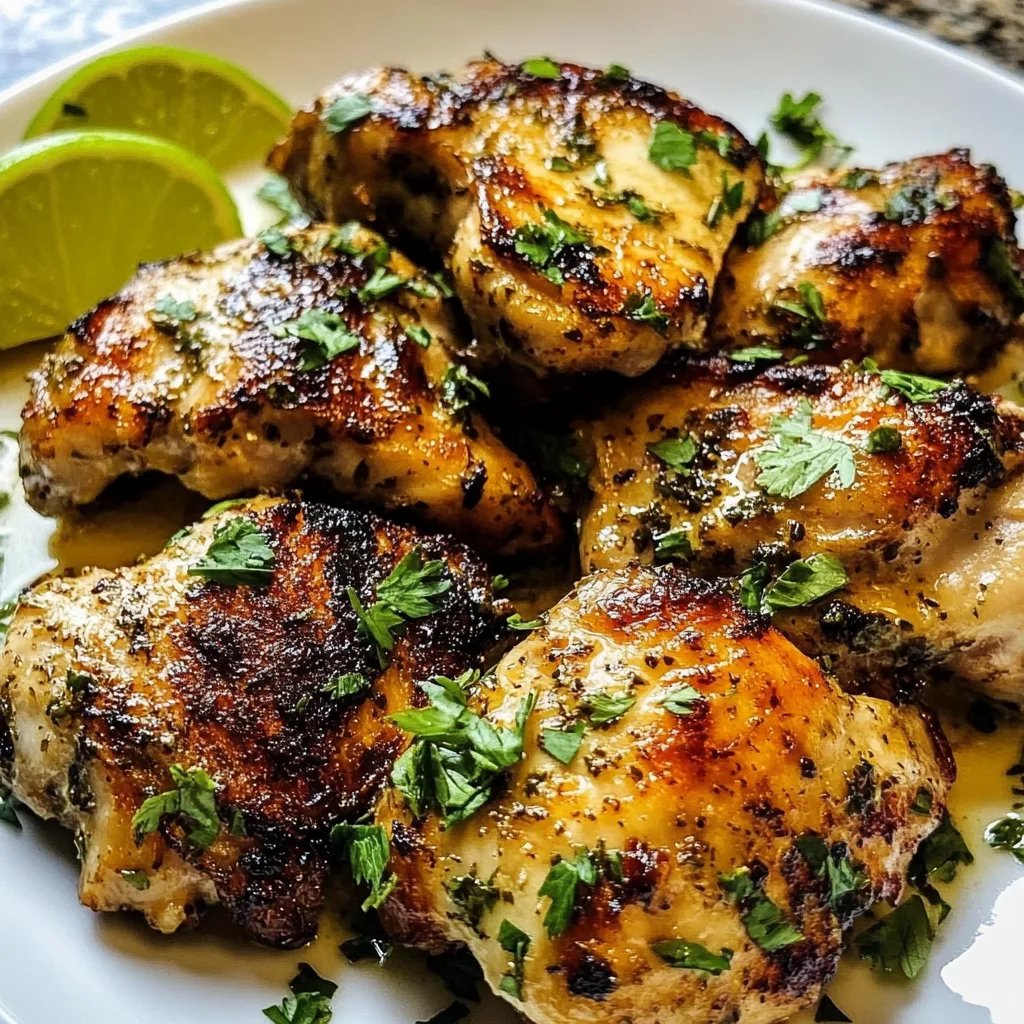 Crispy Cilantro Lime Chicken Thighs