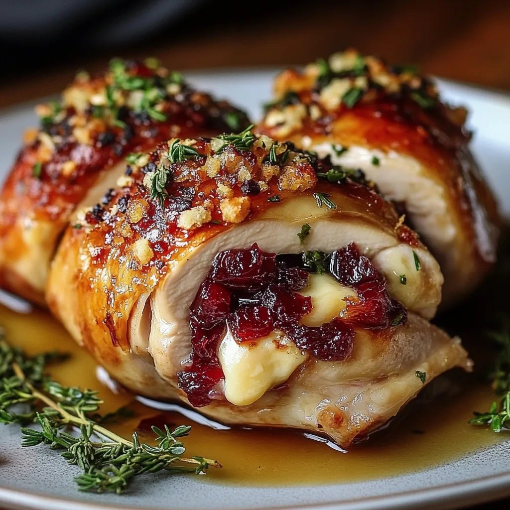 Impressive Cranberry Brie Stuffed Chicken