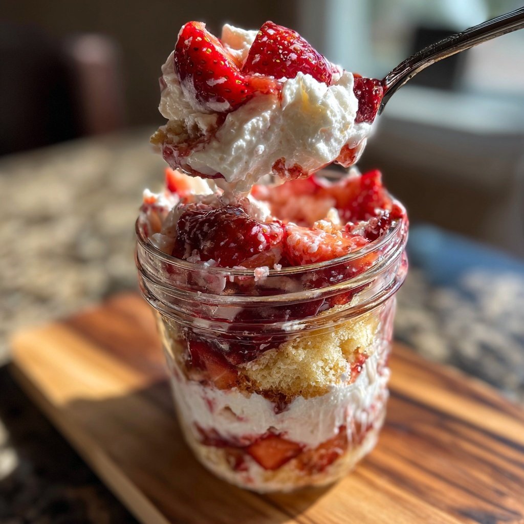 Mason Jar Strawberry Shortcake
