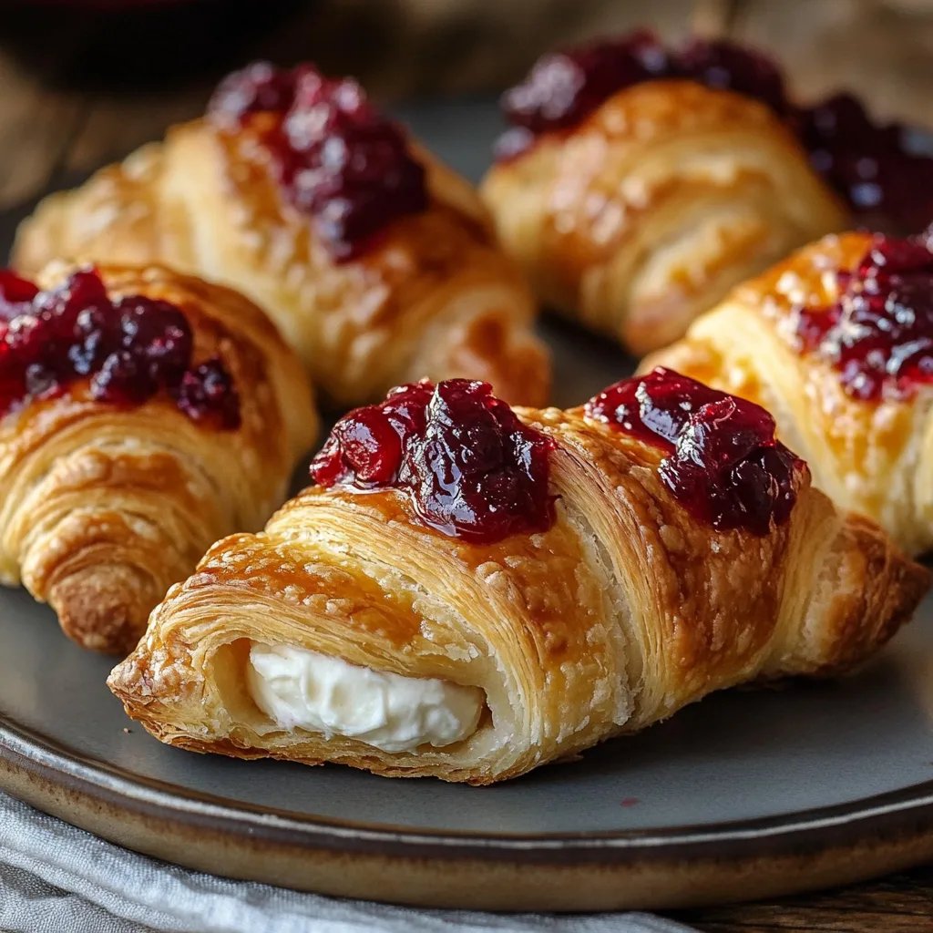 Cranberry Cream Cheese Crescent Bites