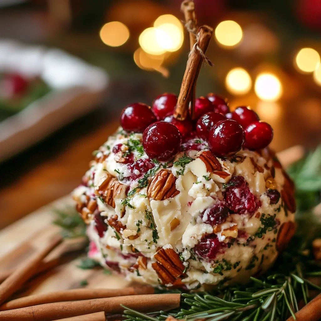 Festive Cranberry Pecan Cheese Ball