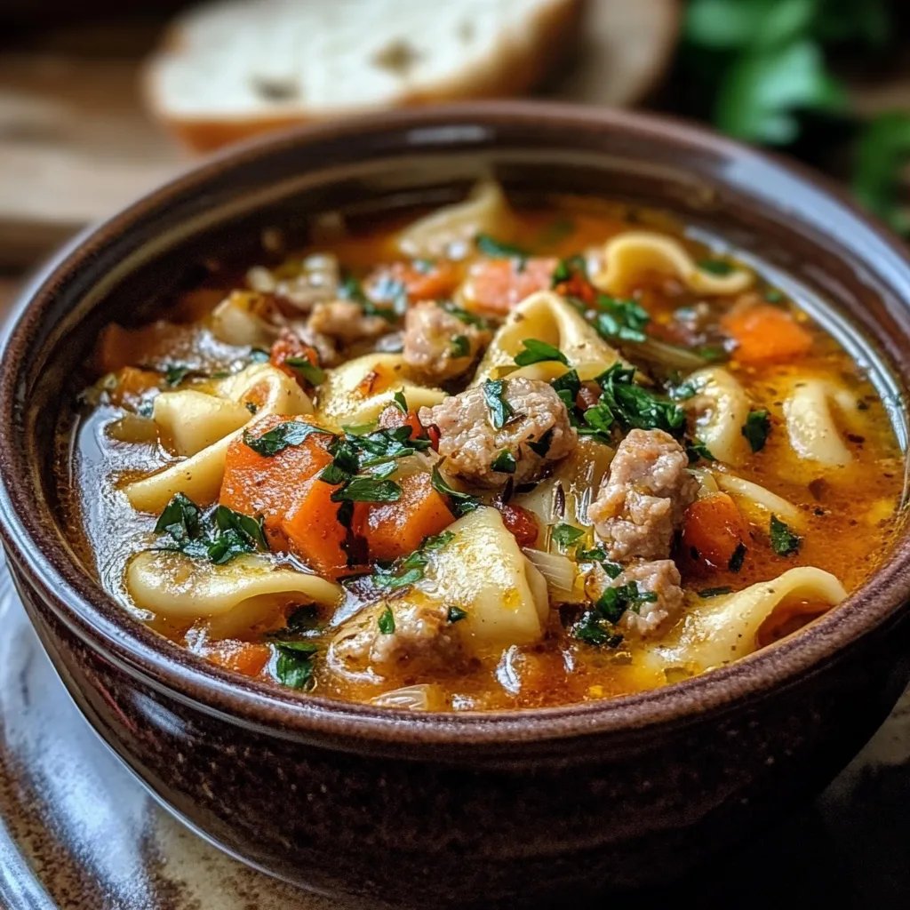 Autumn Tortellini Soup With Sausage