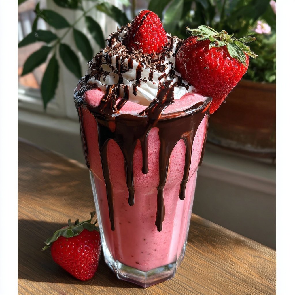 Chocolate-Drenched Strawberry Milkshake