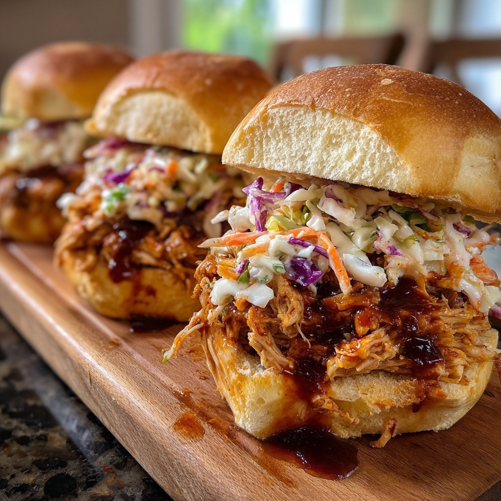 BBQ Pulled Chicken Sandwiches