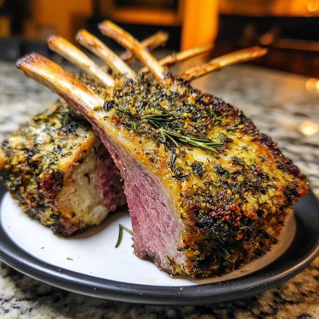 Tender Herb-Crusted Rack of Lamb