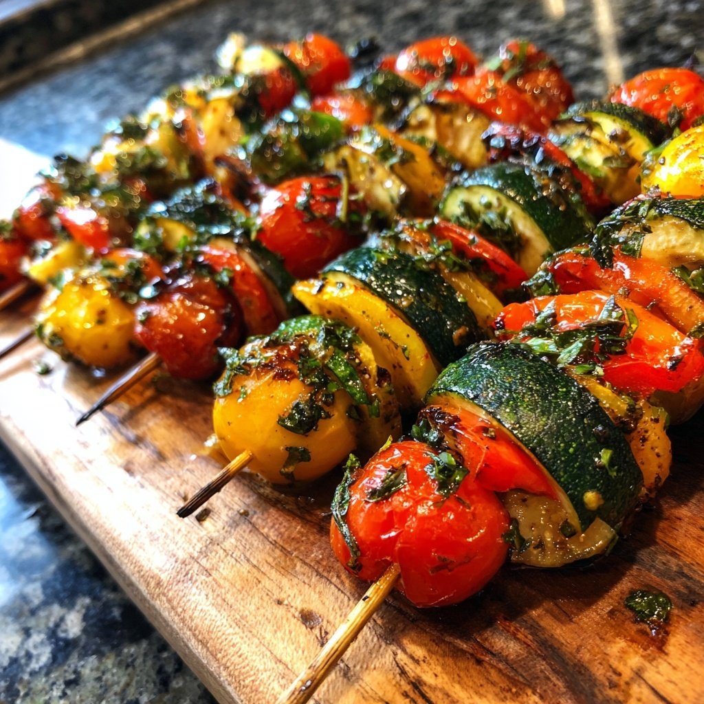 Marinated Grilled Vegetable Skewers