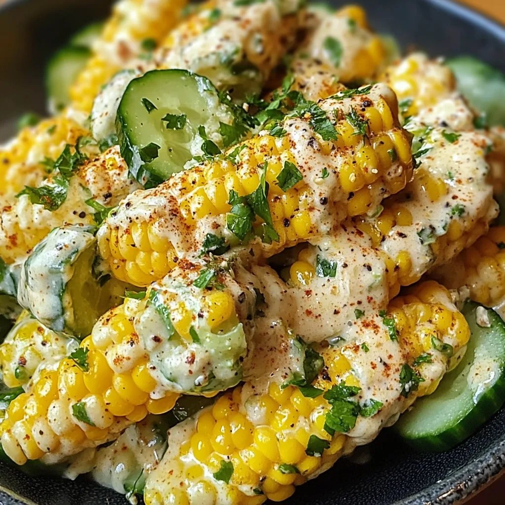 Street Corn Creamy Cucumber Salad: An Incredible 7-Ingredient Recipe