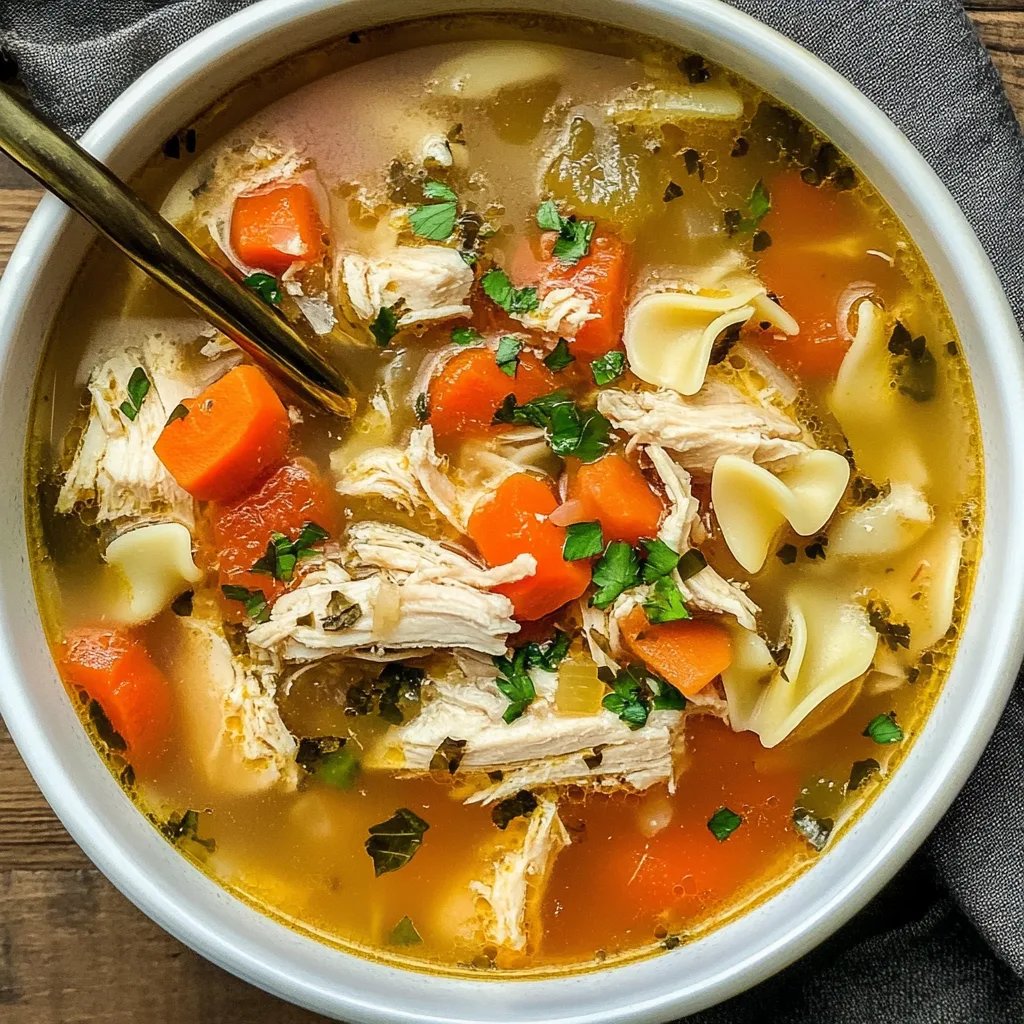 Easy & Comforting Leftover Rotisserie Chicken Noodle Soup