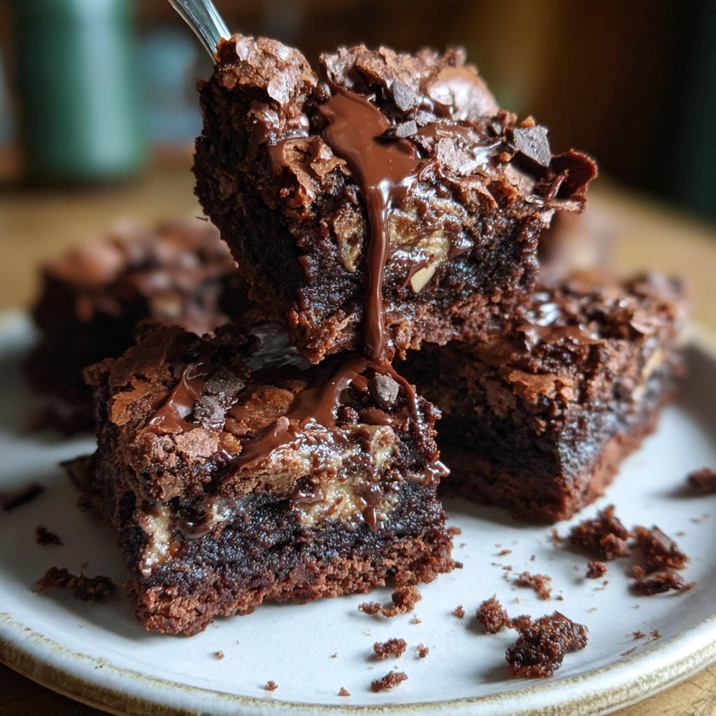 Triple Chocolate Fudge Brownies