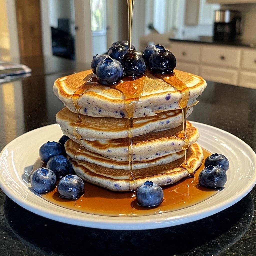 Fluffy Blueberry Pancakes