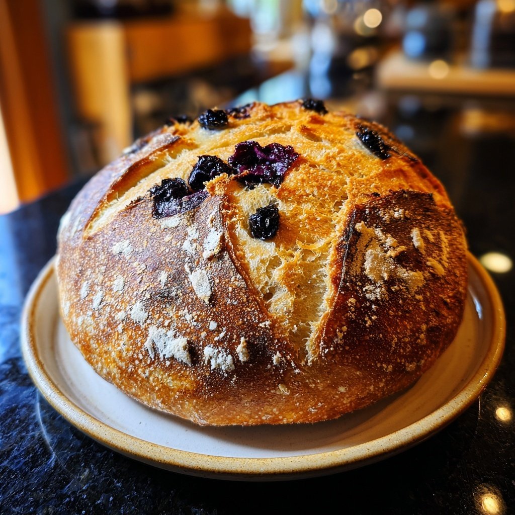 Lemon Blueberry Sourdough with Salted Caramel