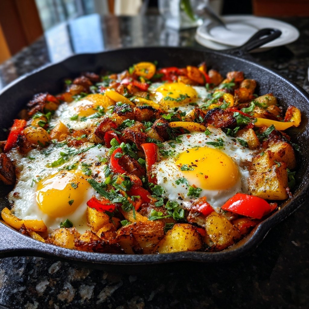 One-Pan Breakfast Skillet with Crispy Potatoes​