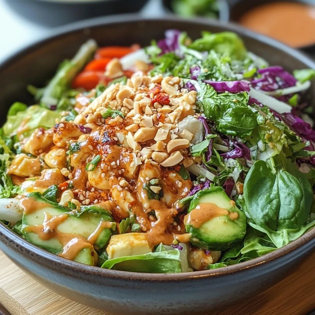 Thai Crunch Salad with Spicy Peanut Ginger Sauce: An Amazing Ultimate Recipe