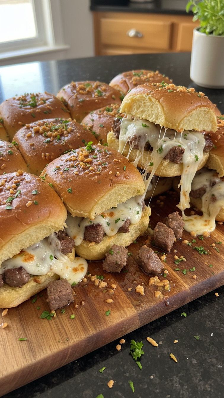 Garlic Butter Steak Sliders