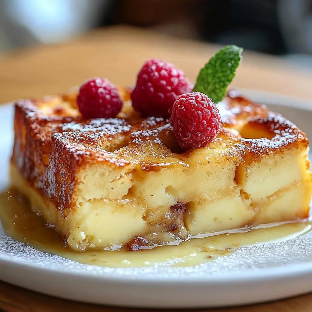 Custard Bread Pudding with Vanilla Sauce: An Incredible 7-Step Recipe