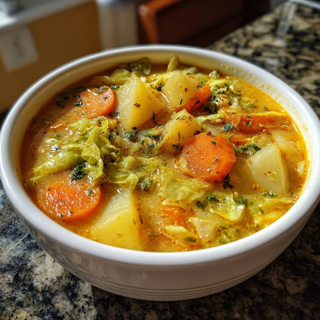 Carrot Potato and Cabbage Soup