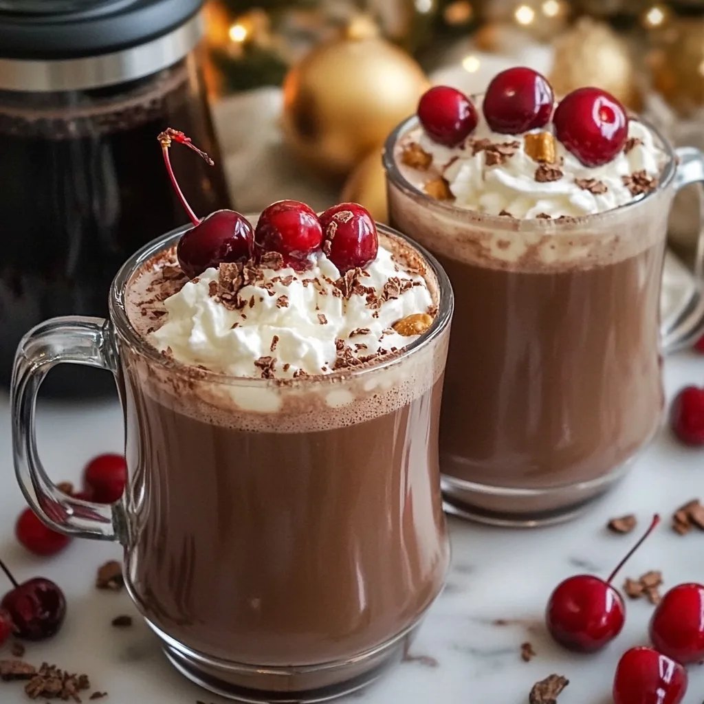 Chocolate Covered Cherry Hot Chocolate
