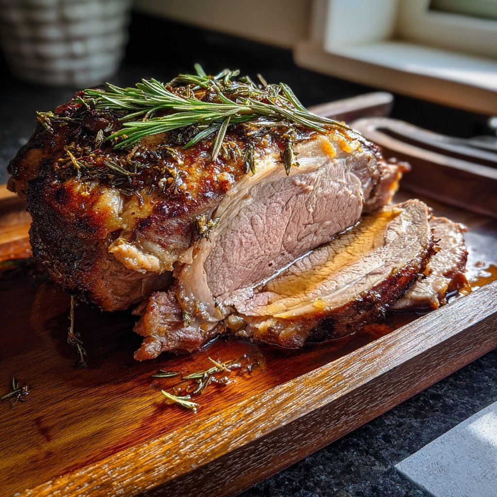 Roast Lamb with Rosemary Jus
