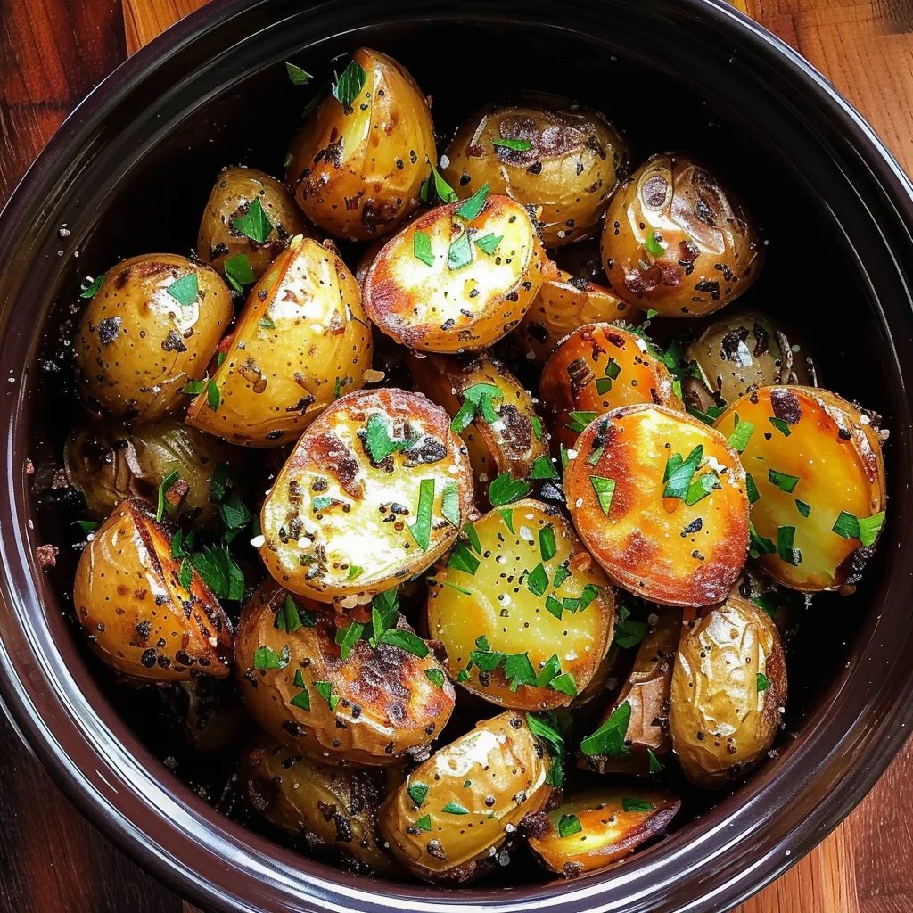 Crockpot Parmesan Roasted Potatoes