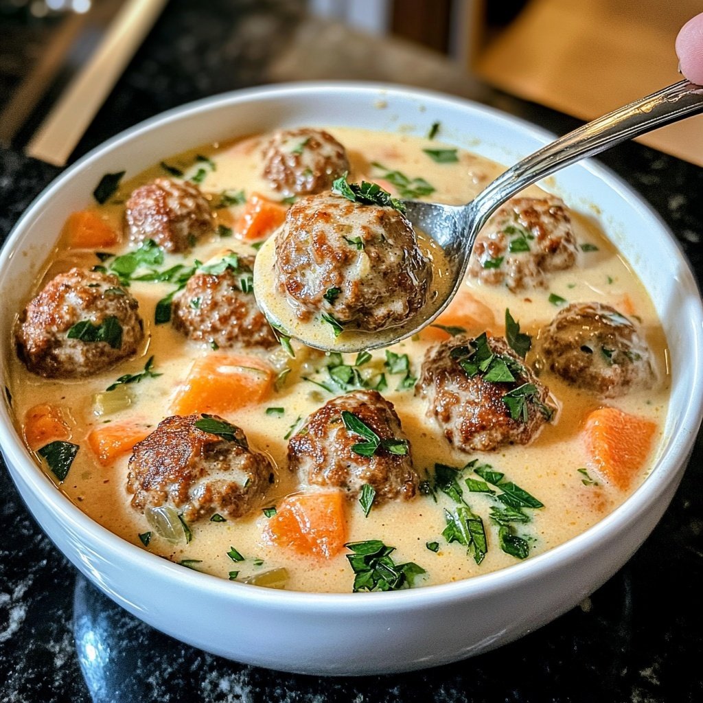Cozy Swedish Meatball Soup