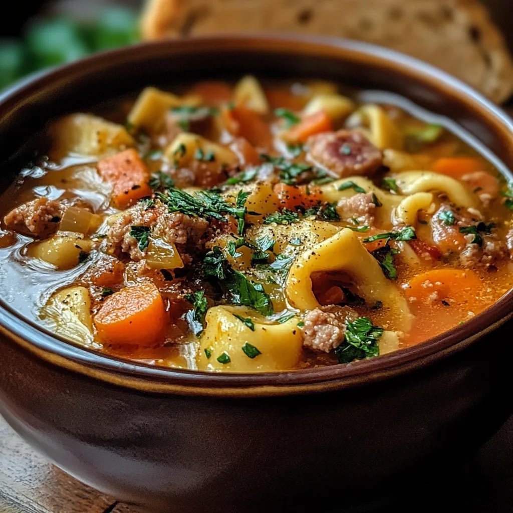Autumn Tortellini Soup With Sausage