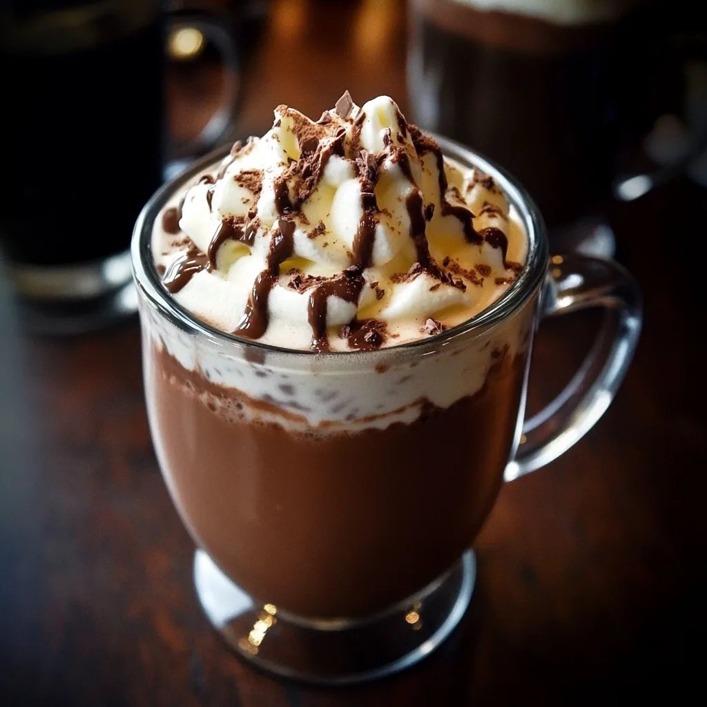 Thick Hot Chocolate with London Fog Whipped Cream