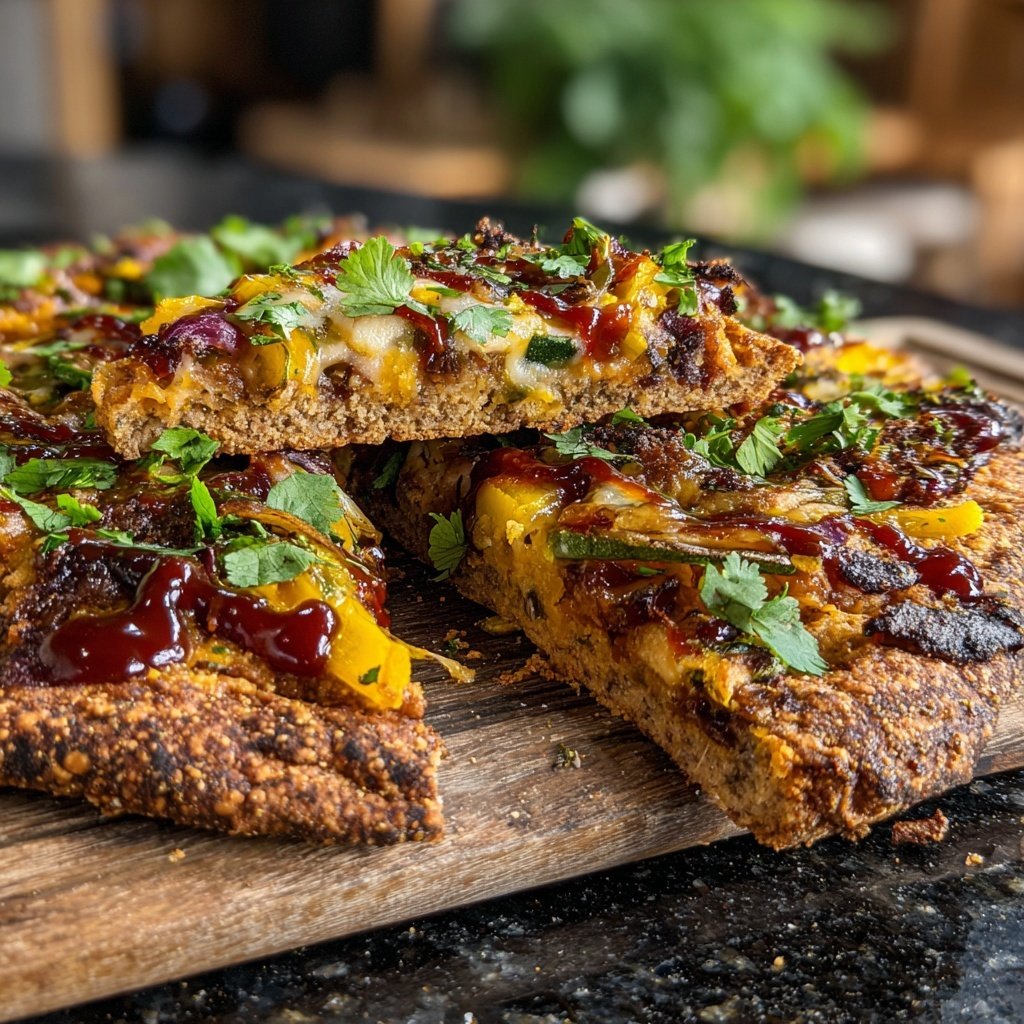 BBQ Veggie Flatbread Pizza