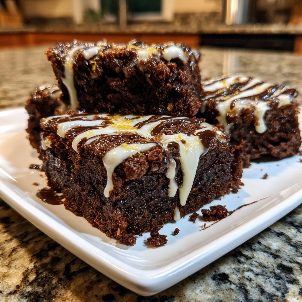 Lemon Zest Cottage Cheese Brownies