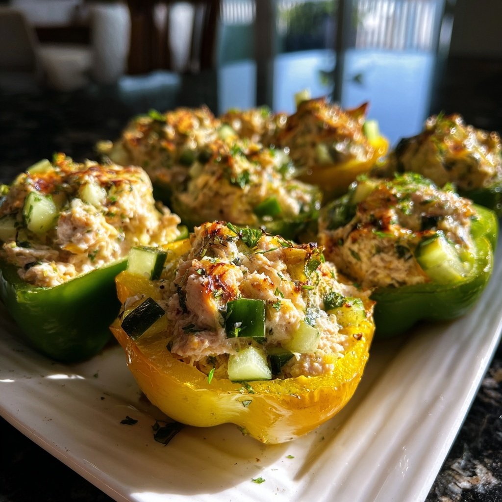 Mini Tuna Stuffed Peppers