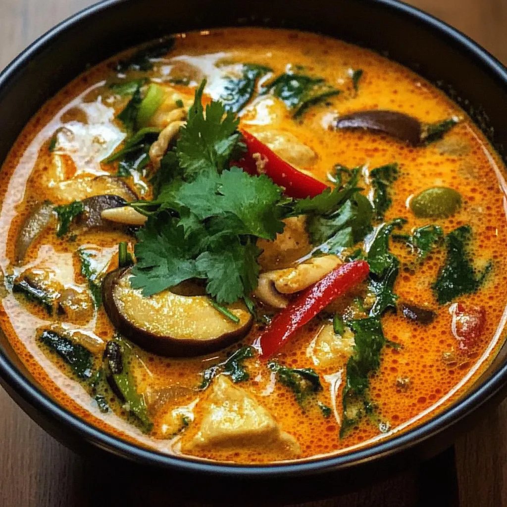 Thai Coconut Chicken Curry Soup