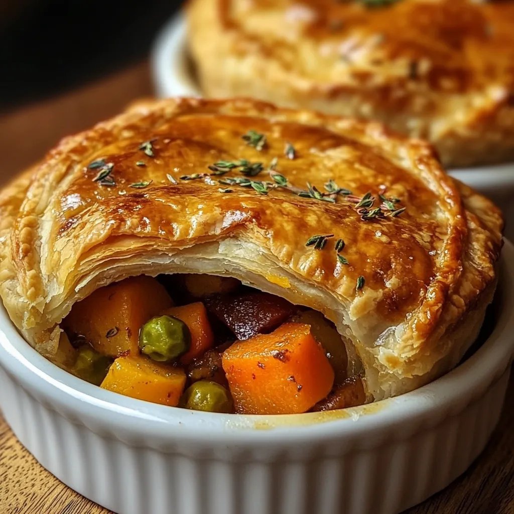 Roasted Autumn Vegetable Pot Pies