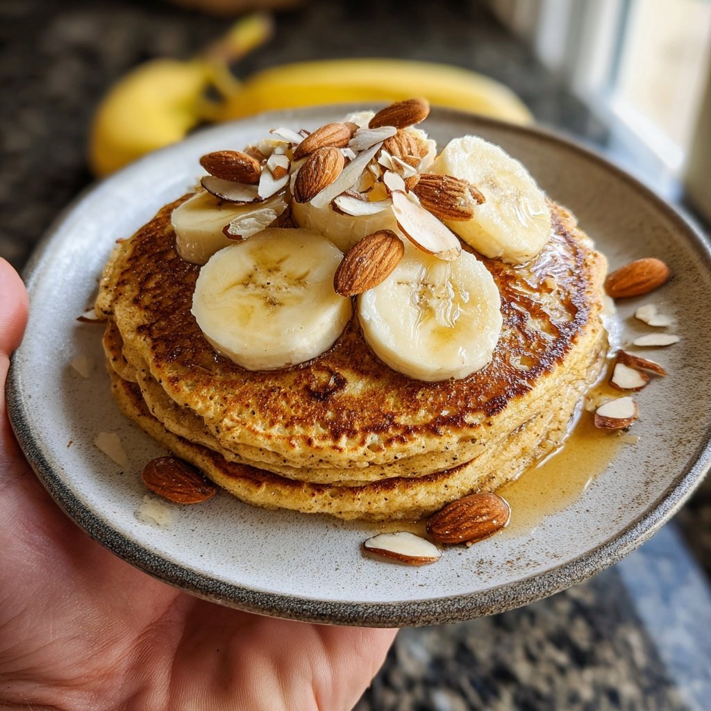 Banana Almond Flour Pancakes