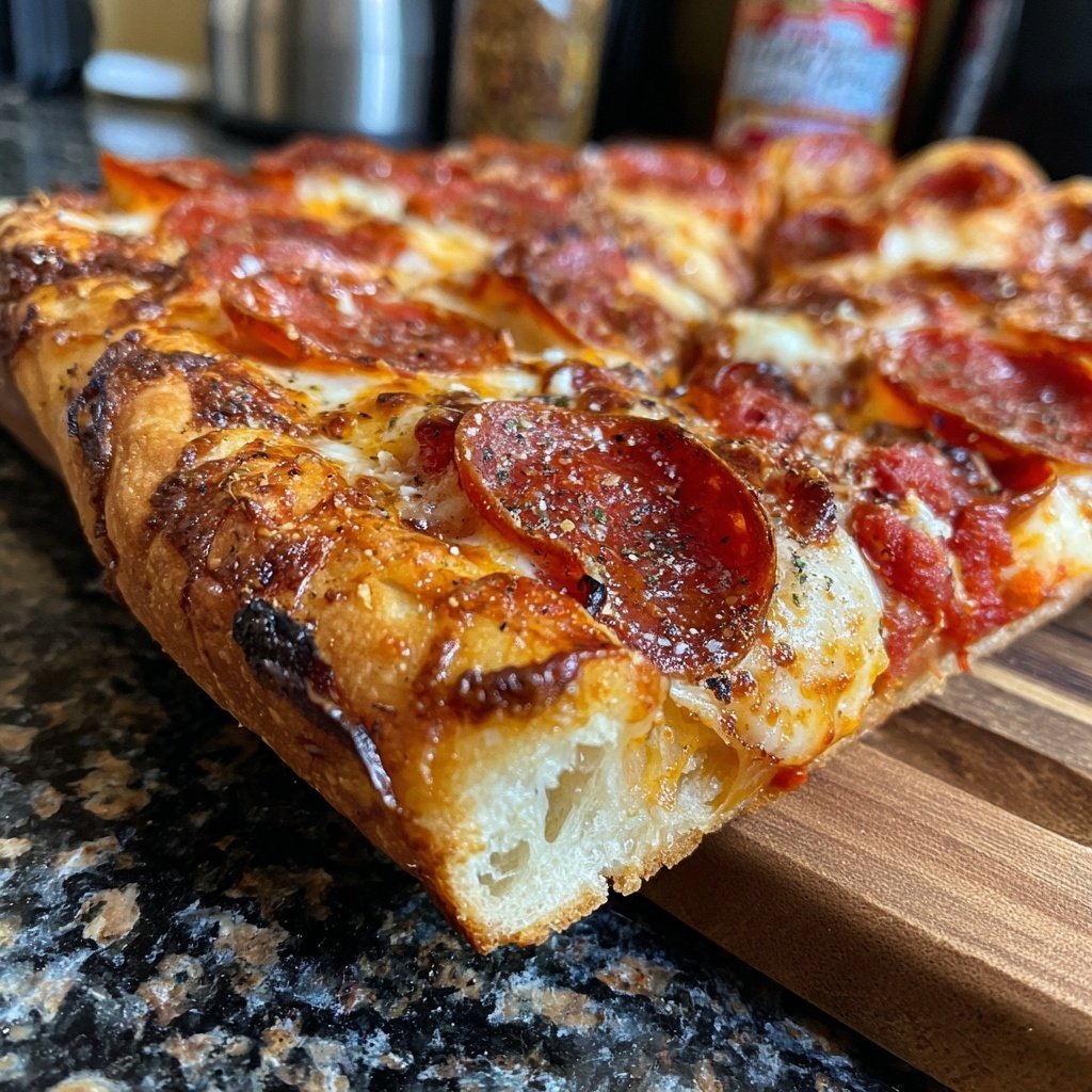 Sheet Pan Pizza Pepperoni Homemade