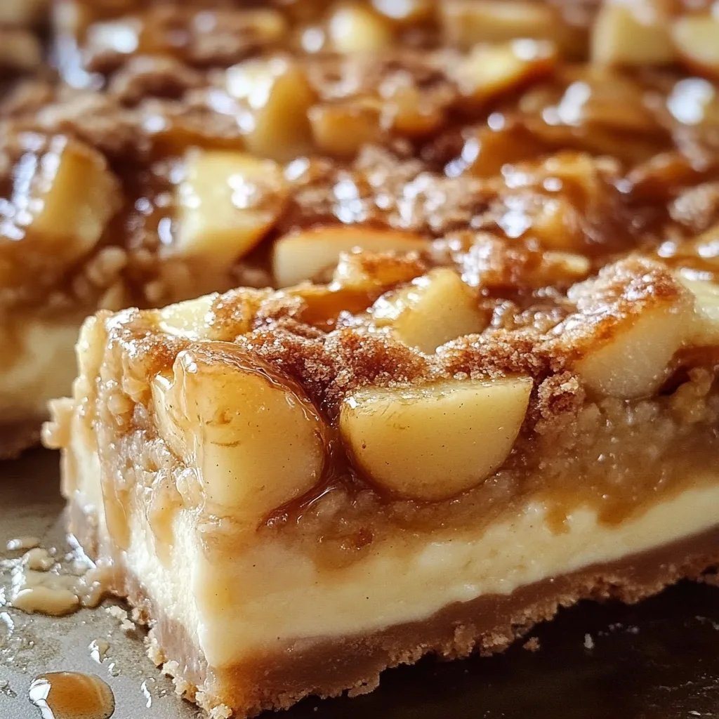 Caramel Apple Cheesecake Bars