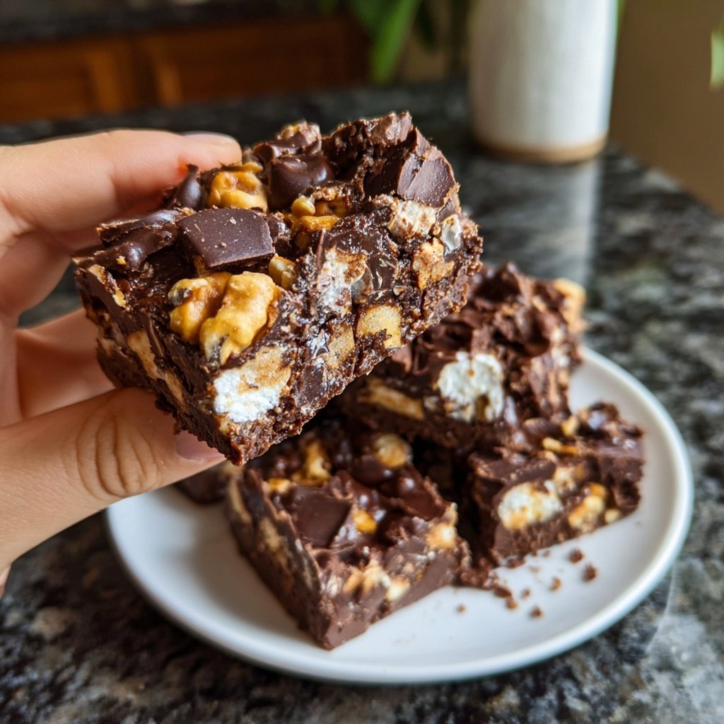 Rocky Road Fudge Squares