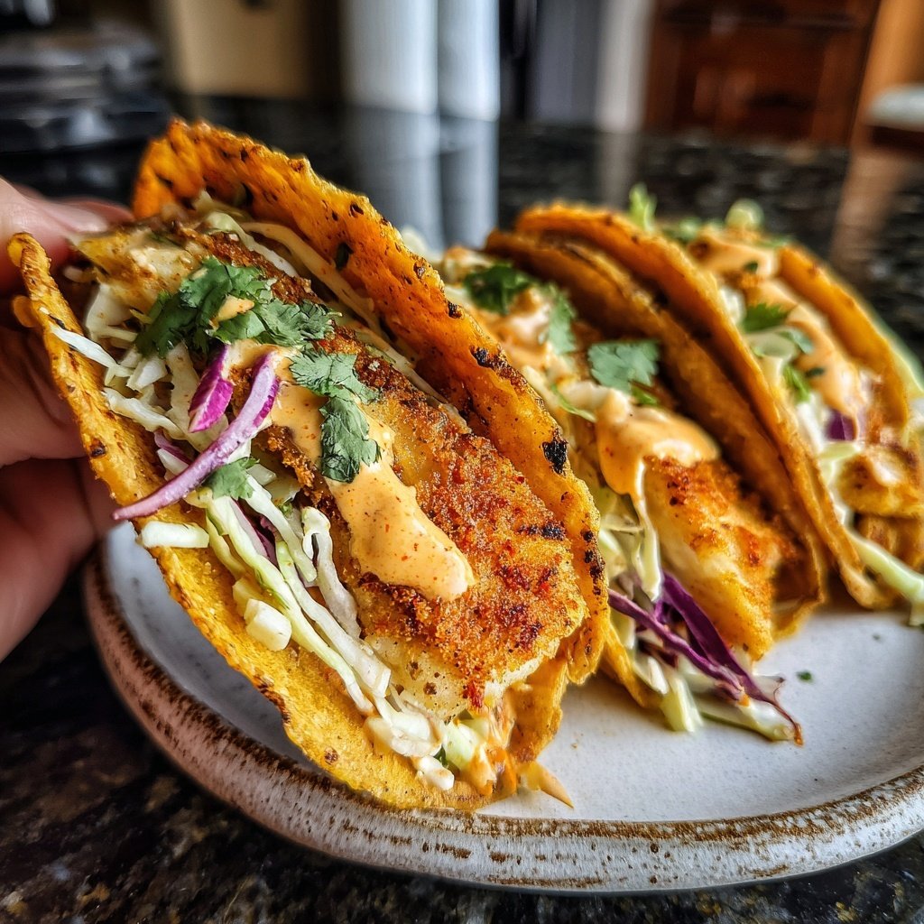 Crispy Fish Tacos with Slaw
