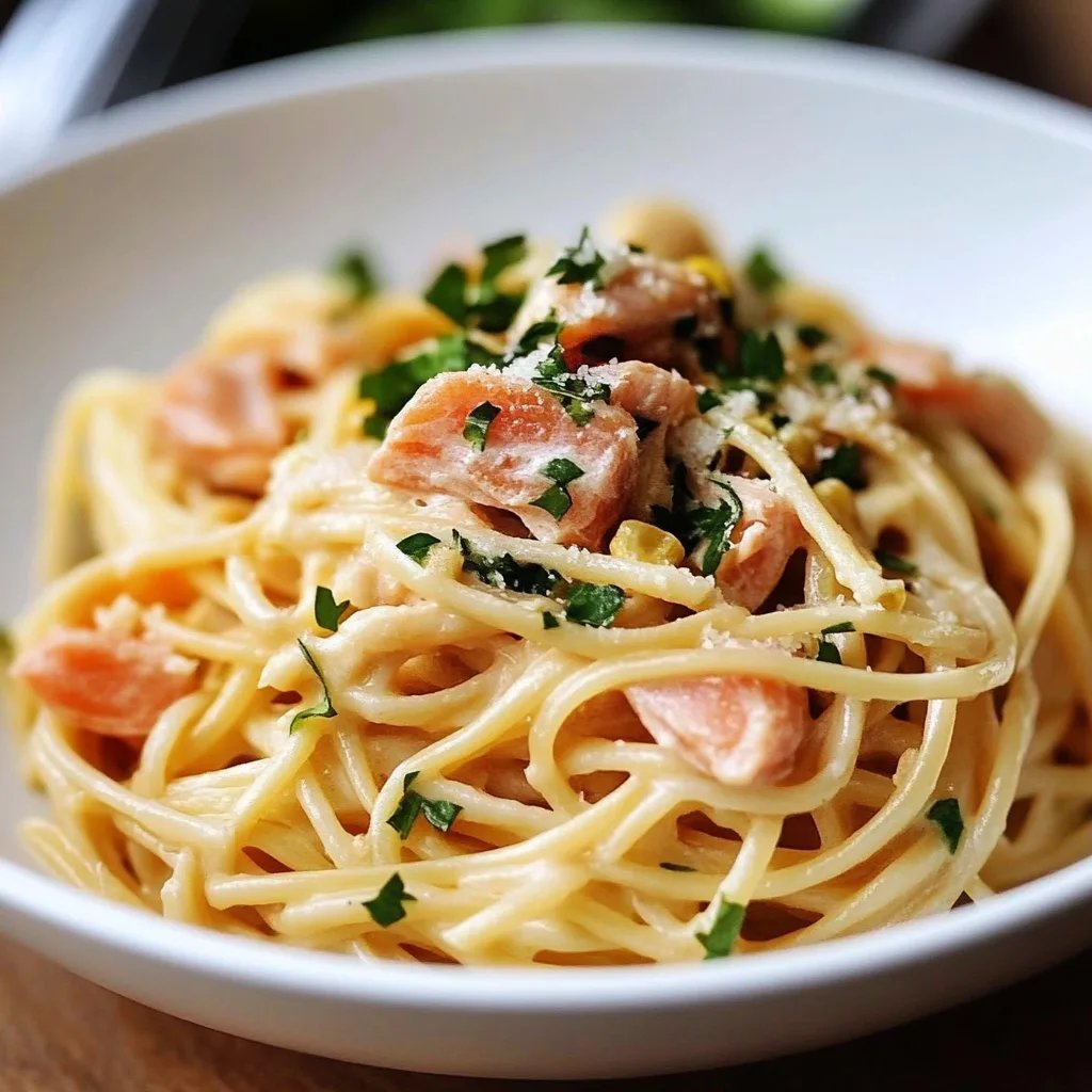 Savory Smoked Salmon Linguine