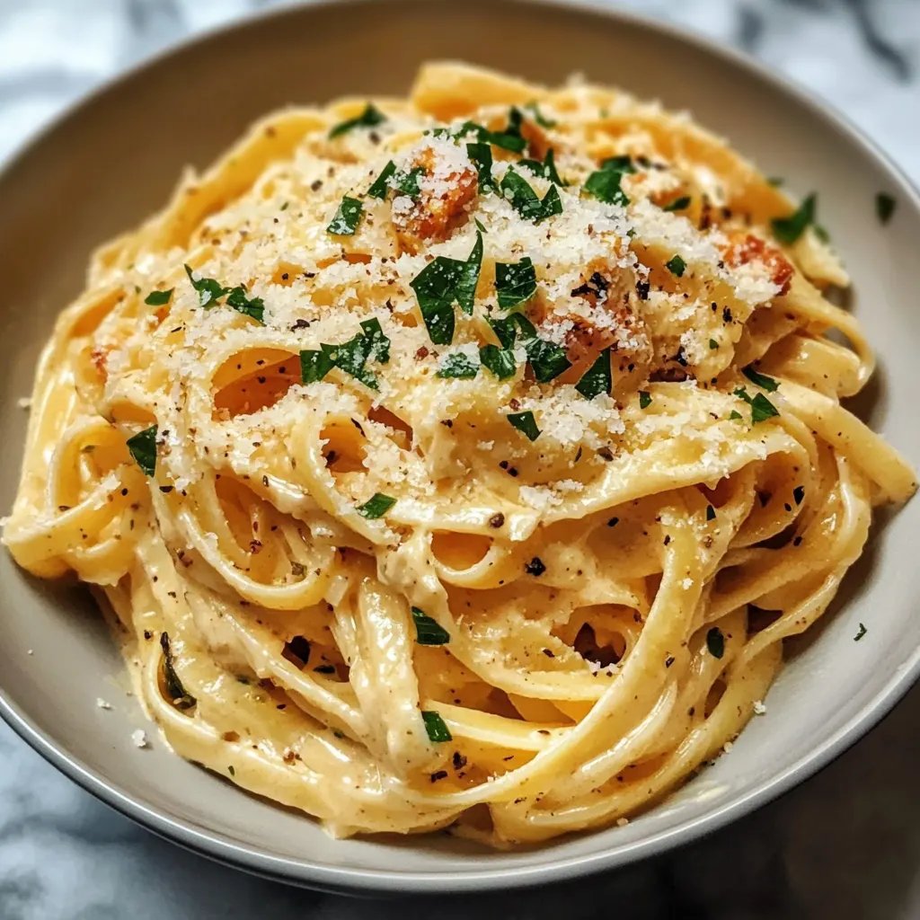 Easy Creamy Pumpkin Alfredo Pasta